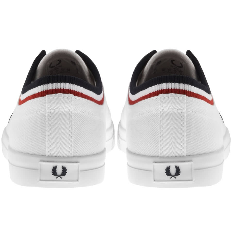 fred perry underspin leather trainers in white